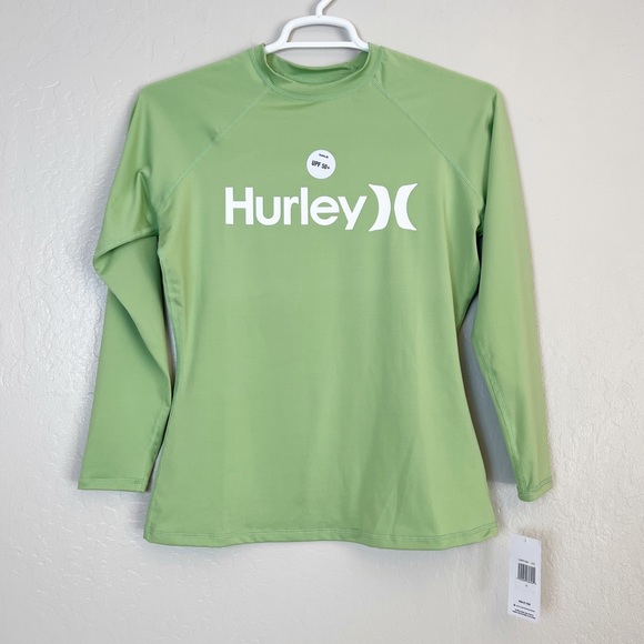 •HURLEY• Loli Green Phantom Long-Sleeve Rashguard - Picture 2 of 12